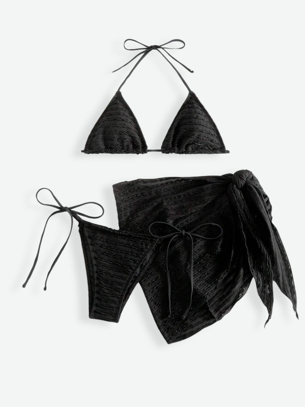 BOBBI 3-Piece Bikini Set with Beach Skirt