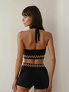 DOMINIQUE Halter Swim Shorts Set