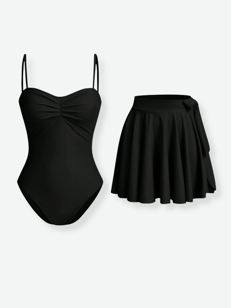 ISABEL One Piece with Skirt Swimsuit Set