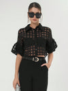 PIPER Sheer Cropped Shirt