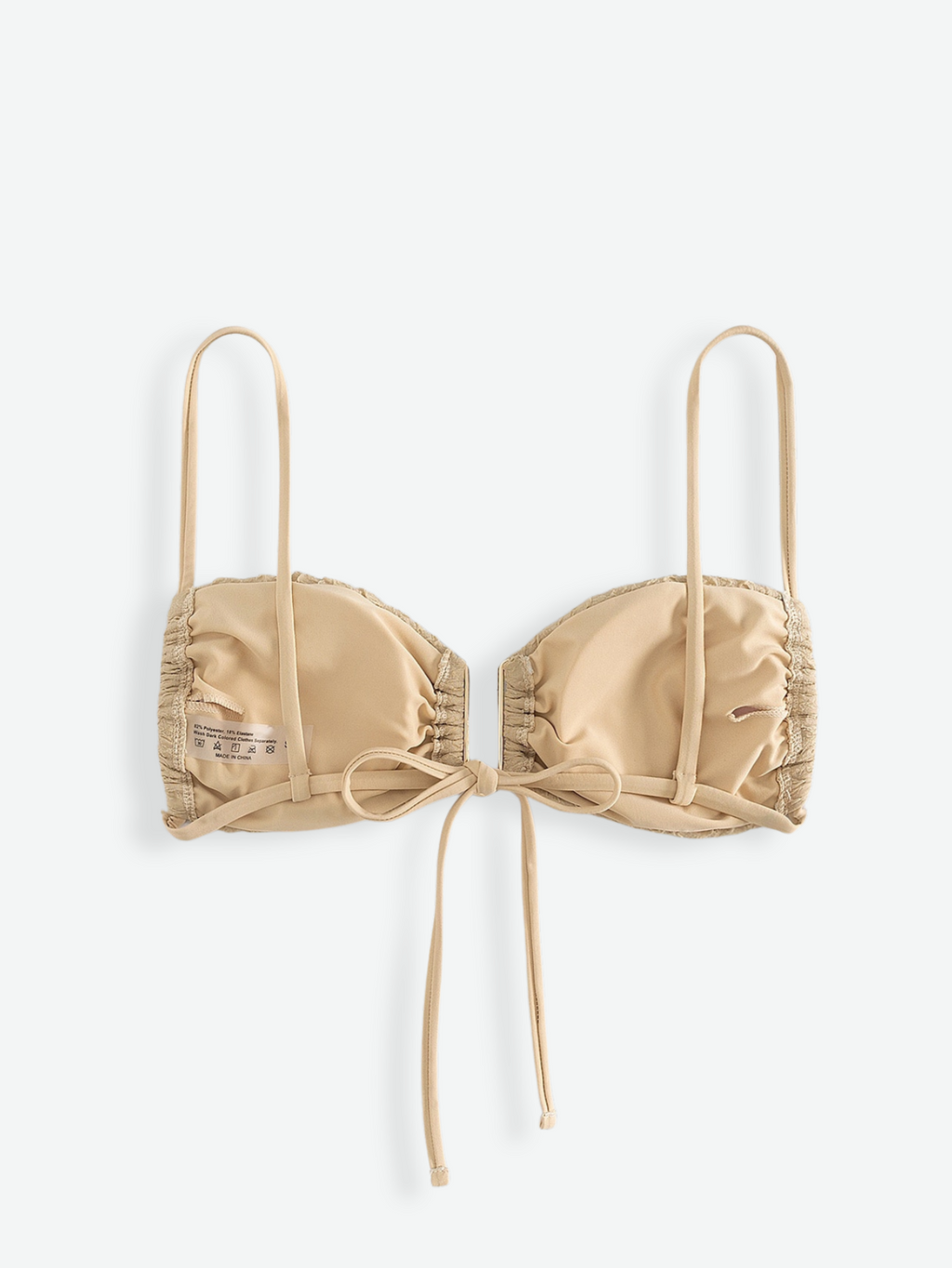 MALLORY Textured Bandeau Bikini Top