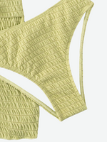 ALLANA Textured Twist 3-Piece Bikini Set