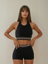 DOMINIQUE Halter Swim Shorts Set