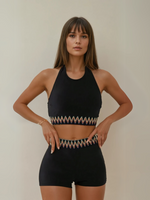 DOMINIQUE Halter Swim Shorts Set