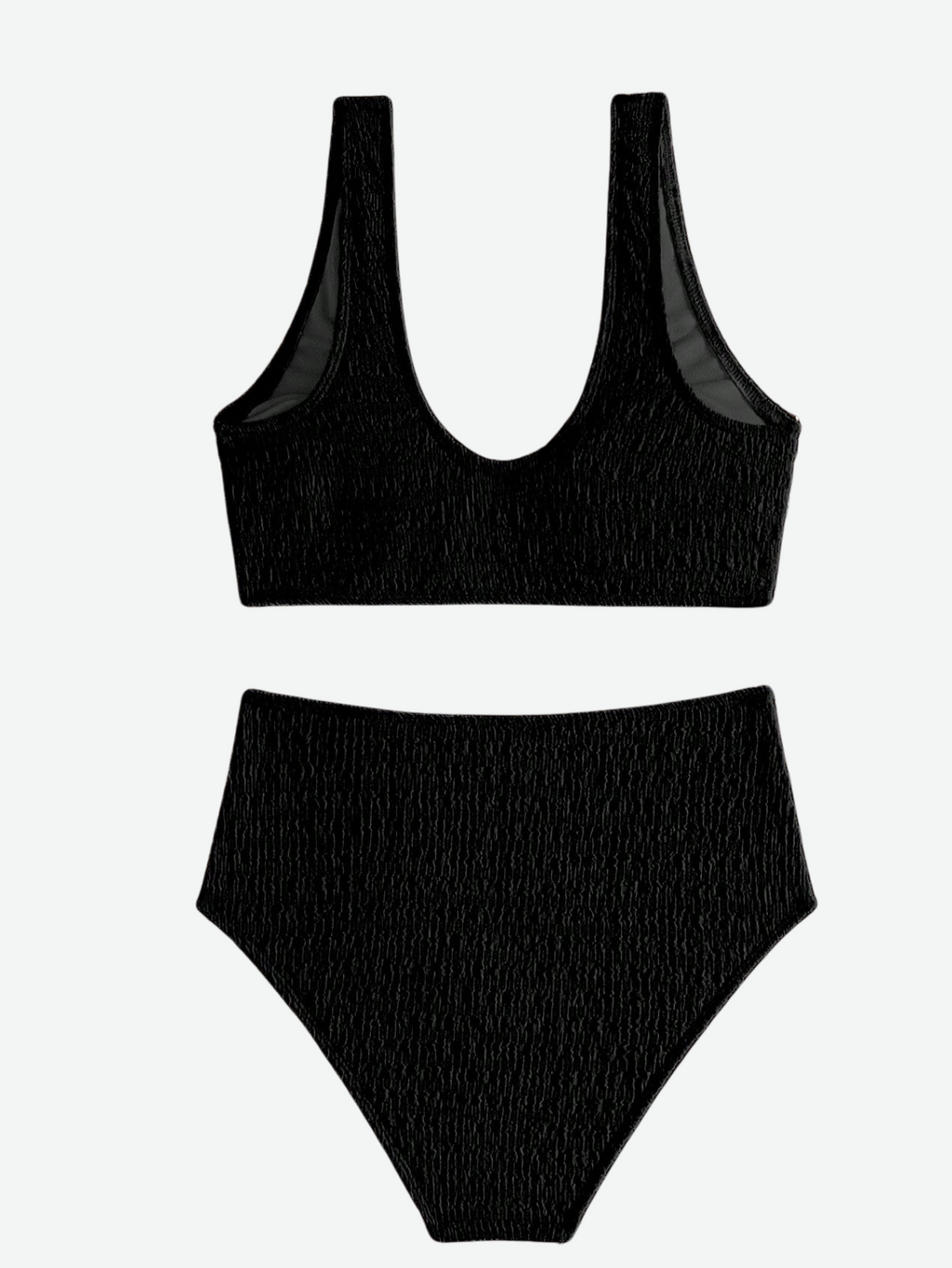 [In Stock] BAILEY Textured High Waist Bikini Set (M)