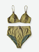 SARAH Textured High Waist Bikini Set