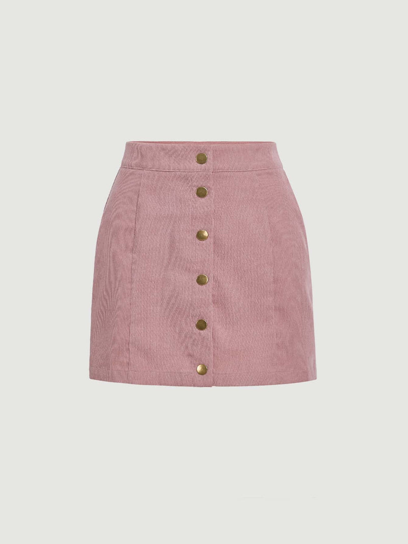 ZOEY Pink Lemonade Ribbed Skirt