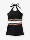 DOMINIQUE Halter Swim Shorts Set