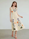 MIYOURI Embellished Floral Midi Dress (No Belt)