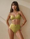 SARAH Textured High Waist Bikini Set