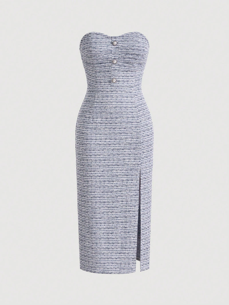 DARIA Tweed Midi Dress