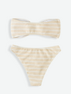 ROYCE Striped Crinkle Bikini Set